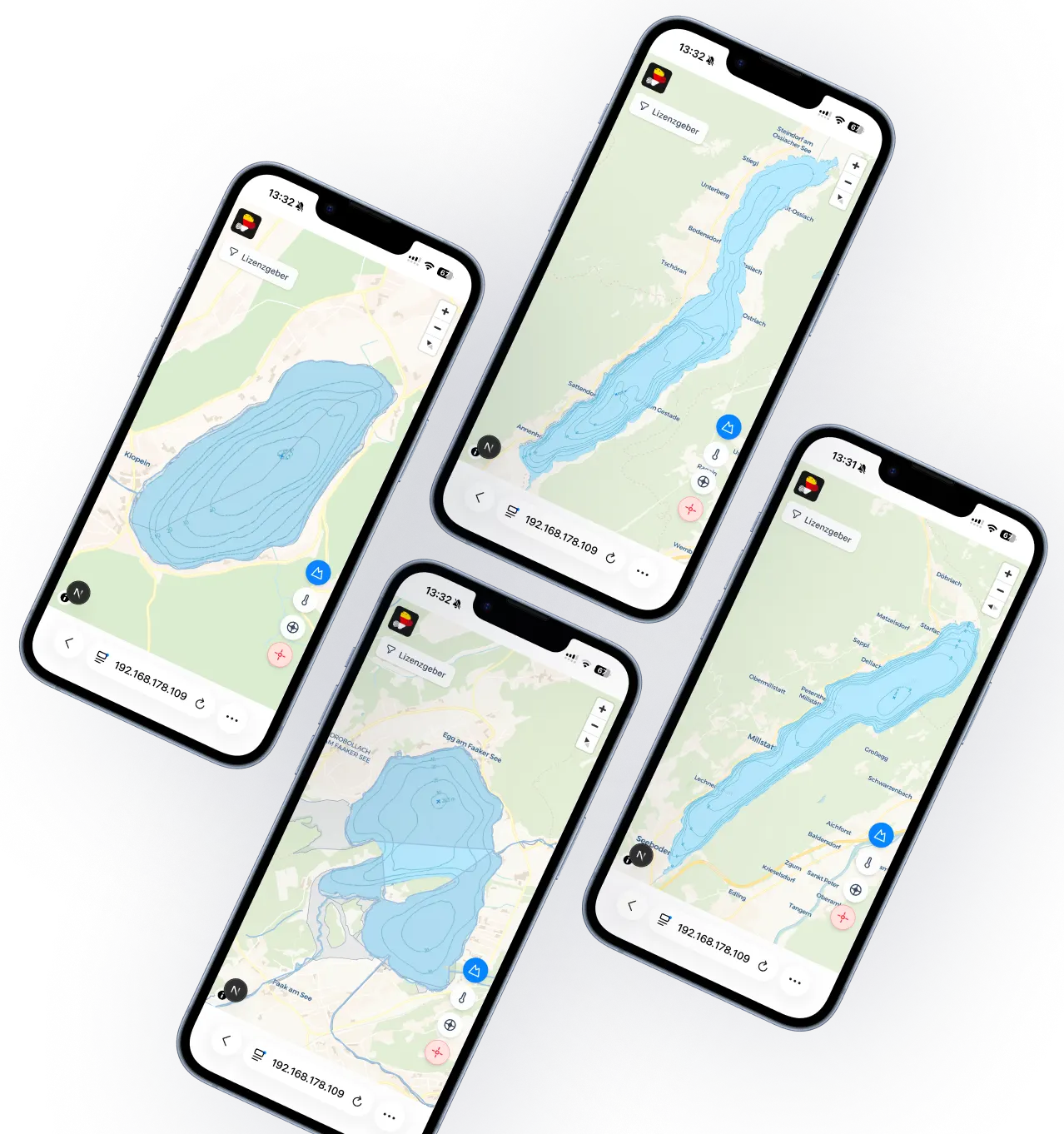 Tiefenkarten von Kärntner Seen auf der interaktiven Fischereikarte